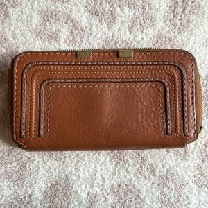 Authentic Chloe Marcie zip around wallet in tan